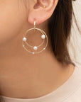 Fawn Pearl Hoop Earrings