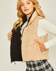 Love Tree Woven Solid Reversible Vest