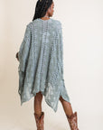 Leto Accessories Embroidered Zig Zag Soft Kimono - Online Only