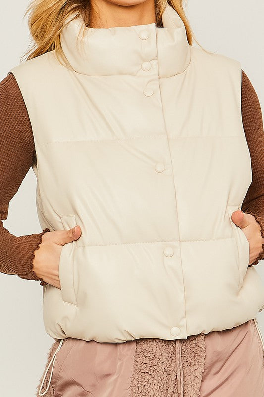 PU Padded Vest - Online Only