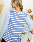 e Luna Striped Long Sleeve Top