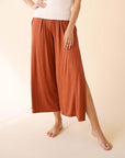 Fabina Bamboo Ankle Length Slit Pants