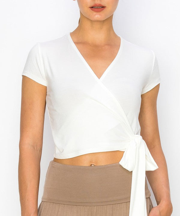 Fabina Bamboo Wrap Crop Cami Sleeve