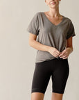 Fabina Cotton Slub V-Neck On Her Day Top