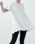 Fabina Cotton Slub Babydoll Sleeve Tunic Dress