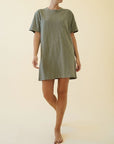 Fabina Cotton Slub T-Shirt Dress