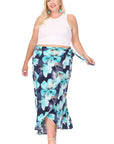 PLUS Faux Leather Maxi Wrap Skirt