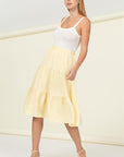 HYFVE Call It a Day Tiered Midi Skirt