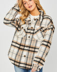 Plaid Bust Pocket Shacket - Online Only