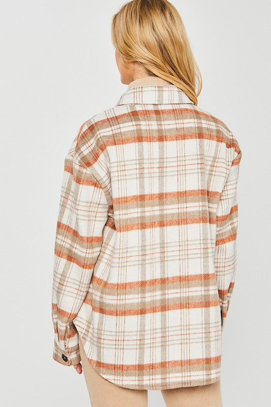 Plaid Bust Pocket Shacket - Online Only