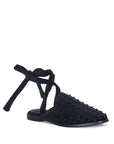 Asante Crisscross Beaded Veil Velvet Mules