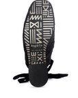 Kuba African Intricate Embroidery Black Mules