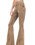 Zenana Acid Wash Raw Edge Hem Pants - My Pampered Life Seattle