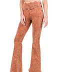 Zenana Acid Wash Raw Edge Hem Pants - Online Only