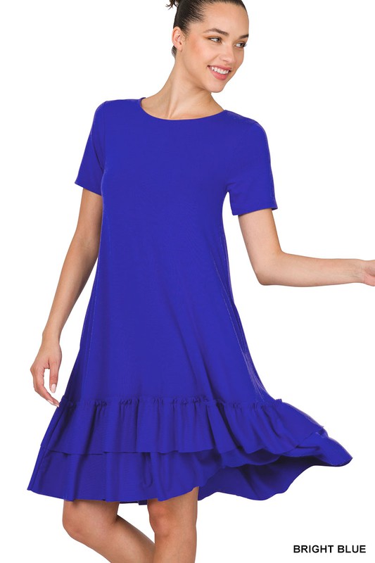 Zenana - Blue Round Hem Neck Line Flowy Pocket Dress – Sweet Southern Finds  On A Dime LLC