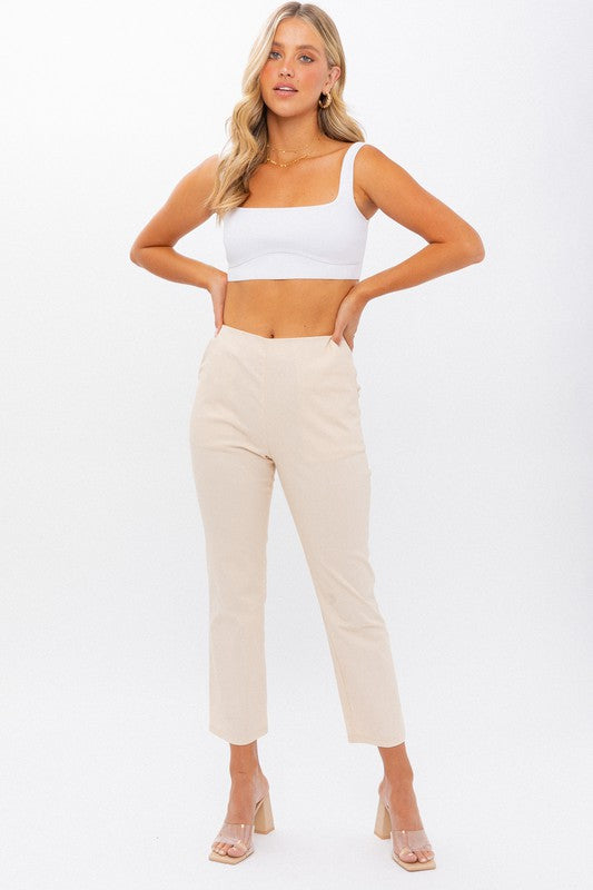 Le Lis High Waisted Crop Pants - Online Only