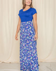 Short Sleeve Floral Maxi Dress