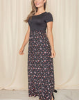 Short Sleeve Floral Maxi Dress