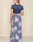 Short Sleeve Floral Maxi Dress