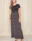 Short Sleeve Floral Maxi Dress