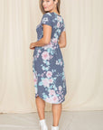 Vintage Floral Midi Dress