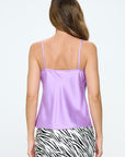 Renee C Made in USA Silky Satin Tank Top