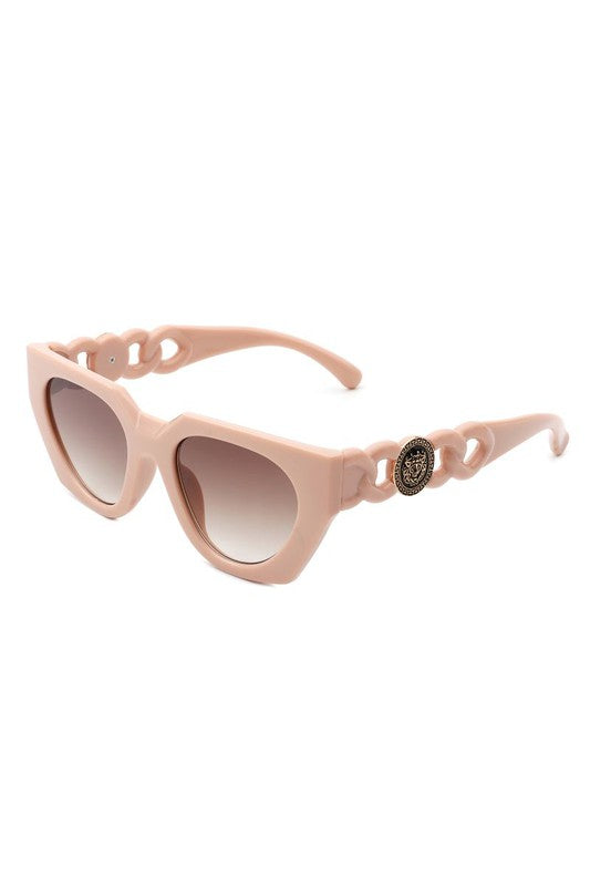 Geometric Retro Fashion Cat Eye Sunglasses - Online Only
