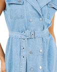 Women's Sexy Denim Vest Dress by Claude