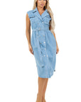 Women's Sexy Denim Vest Dress by Claude