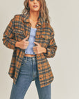 Lush Clothing Plaid Flannel Shacket