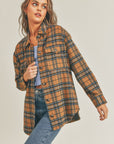 Lush Clothing Plaid Flannel Shacket