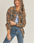 Lush Clothing Plaid Flannel Shacket