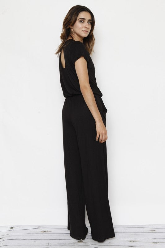 PLUS Short Sleeve Jumpsuit W/Pocket