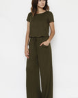 PLUS Short Sleeve Jumpsuit W/Pocket