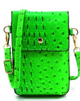 Ostrich Croc Crossbody Cell Phone  Case