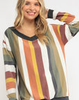 e Luna Wide V-Neck Sweatshirt