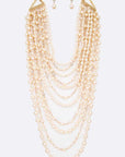 Million Layered Pearl Strands Necklace Set