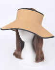 Roll Up Straw Visor Sun Hat