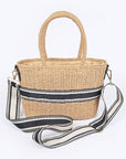 Straw Convertible Basket Tote