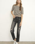 Denim Lab USA Distressed Girlfriend Jeans