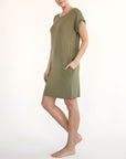 Fabina Bamboo Crop Dress with Pockets