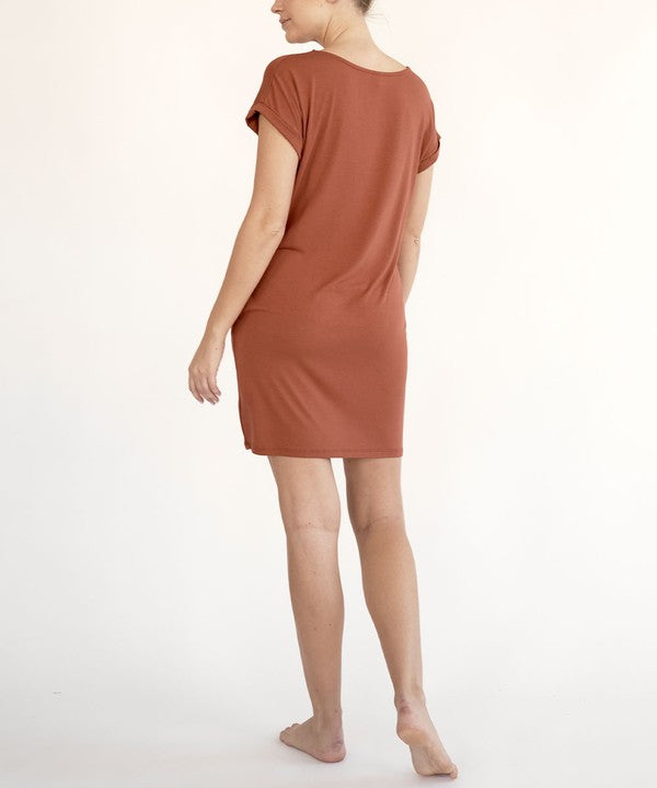 Fabina Bamboo Crop Dress with Pockets