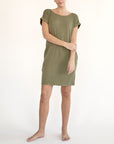 Fabina Bamboo Crop Dress with Pockets