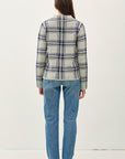 Be Cool Plaid Long Sleeve Sweater Jacket with Front Patch Pockets