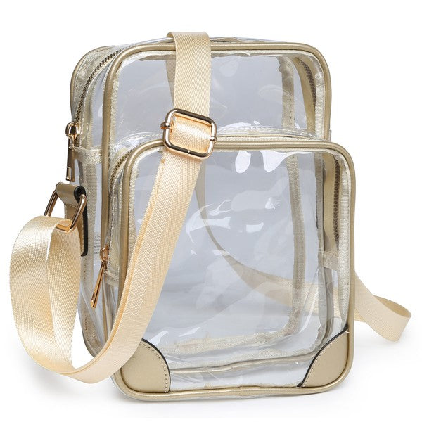 See Thru Multi Compartment Crossbody Bag - Online Only