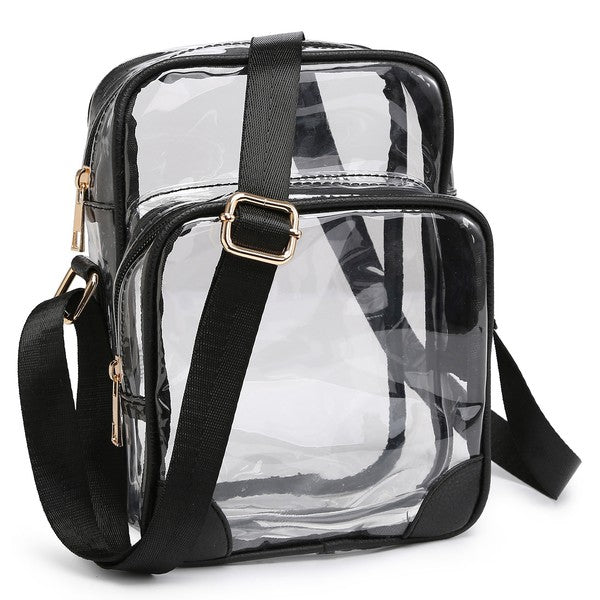See Thru Multi Compartment Crossbody Bag - Online Only