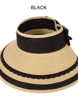 Easy Rollable Straw Visor Hat