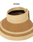 Easy Rollable Straw Visor Hat