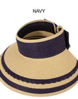 Easy Rollable Straw Visor Hat