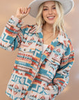 Blue B Aztec Western Shacket - Online Only